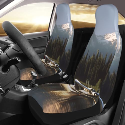 Housses de siège avant universelles imperméables : lot de 2 protections auto de luxe