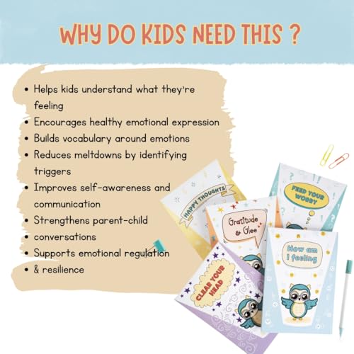 Image of How Am I Feeling A5 Feelings Tracker for Kids, 40 Pages