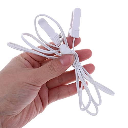 1PCS 3.5mm Plug Electrode Lead Wires Connecting Cables with 2 Ear Clips