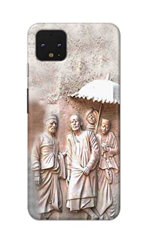 Image of PRINTFIDAA Printed Hard Back Cover Case for Google Pixel 4 Back Cover (Sai Baba) -1803