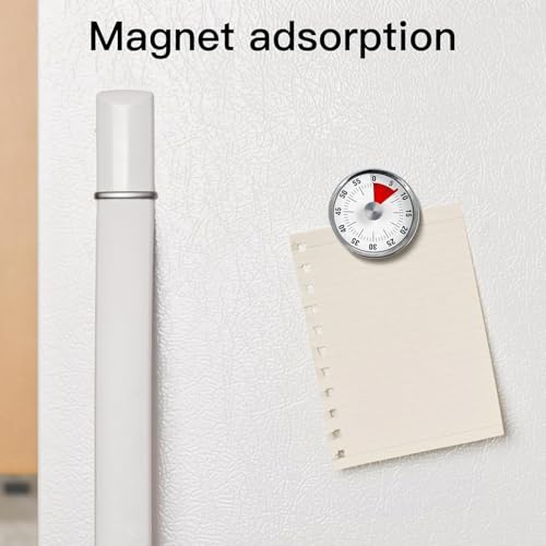 Image of Kitchen Timers for Cooking, Magnetic 60 Minute Mechanical Wind Up Timer Manual with Loud Alarm and Stainless Steel Body for Chef Home Baking Cooking Oven Salon