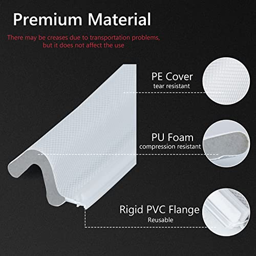 Trisiki 1 Roll V-Shaped " Q " Foam Weather Stripping + 2 Rolls High Density Weather Stripping Door Seal Strip #TOP1