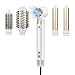 webeauty 6in1 Airstyler, 110,000U/Min,25M/S Hochgeschwindigkeit Föhn mit Föhnbürste, Rundbürstenföhn, Air Auto Lockenstäbe, Koffer, 500 Millionen Negative Ionen Hairstyler für Haarstylen, Weiß