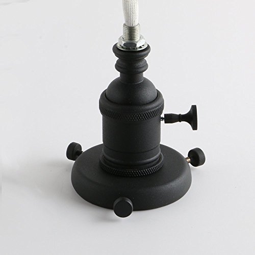 Plafonnier vintage noir en verre E27 pour loft et maison moderne - 6