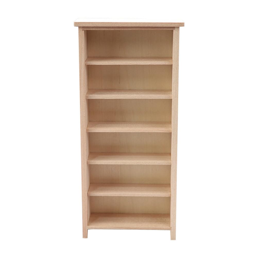 Homoyoyo Doll House Model Doll Storage Cabinet 1 12 Scale Wooden Bookshelf Miniature Wood Furniture Wood Decor Mini Furniture Doll House Furniture Small Wooden Bookshelf Mini House Supply