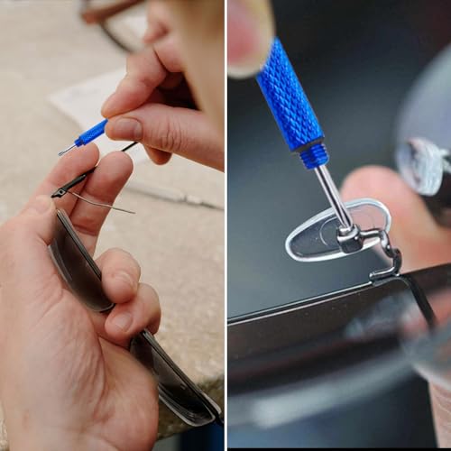 5 peças de chave de fenda para óculos, mini relógios 4 em 1, kit de chave de fenda de aço inoxidável