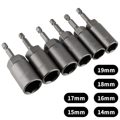 DAKFOOK 15PCS Deepen 1/4 Inch Hex Sockets Set, 5.5-19mm Nut Setter Driver Bit Set - Image 3
