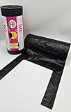 50 TidyZ Heavy-Duty Black Bin Bags. Made from 100% Recycled Plastic. Extra Strong Refuse Sacks with Tie Handles. 50L. For Kitchen, Office and General Household Waste - Image 3