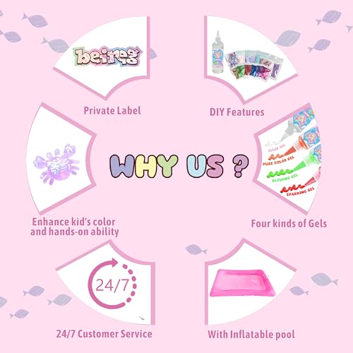 Image of Magic Squishy Elf Water Toy kit, Aqua Water Fairy Kit with 19 Color, 300ml Clear Gel, 18 Shape Molds, DIY Magic Gel Art Crafts Kit for Kids Birthday Gift
