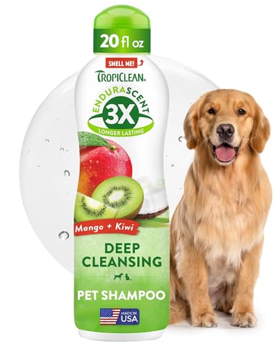 TropiClean Deep Cleansing Dog Shampoo, Powerful Odor Control, Puppy Safe,