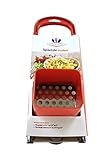 Spaetzle Maker By HARCCI : Homemade German Noodle Dumpling Making Tool With Safety Pusher And A Comfortable Handle - Stainless Steel And Food Grade Plastic In 5 Fun Colors (red)