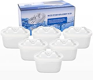 Bewafia Replacement Filter Compatible with Brita Mavea 1001122,Maxtra,Maxtra+ and LEVOIT Pitcher Water Filter cartridges with Lead&Arsenic Removal (Pack of 6)