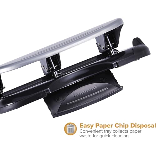 Bostitch Office PaperPro inPRESS 40 Reduced Effort 3-Hole Punch, 40 Sheets, Silver (2240) by Bostitch - Image 8