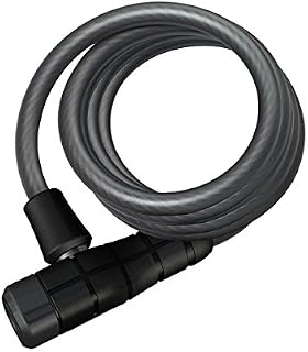 ABUS 5 Series Keyed Coil Cable Lock, Black, 185cm/10mm