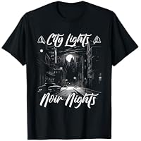 Futurista Cine Arte Ciudad Luces Noches Neo Noir Camiseta