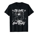 Futurista Cine Arte Ciudad Luces Noches Neo Noir Camiseta