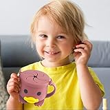 Qshare Baby Snack Cup 2Pack,Silicone Snack Pot with lid for Toddler，Non Spill Snack Catcher for Baby,Finger Food Cup Set 100% Food Grade Silicone,BPA Free,Easy to Hold & Portable,(Red +Green) - Image 4