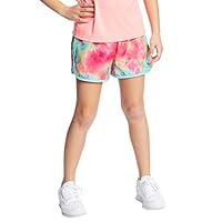 Champion C9 Girls' 2" Woven Running Shorts, Tye Dye, L