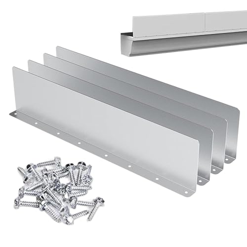 Valley Lot de 4 protections de gouttières anti-éclaboussures pour gouttières - Protection contre le débordement de gouttière - Protection contre le débordement de gouttière - Déflecteur de pluie pour