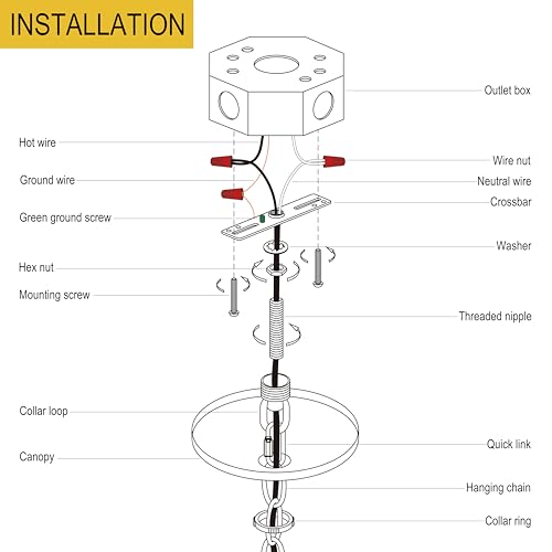 4-Pack 4 inch Light Fixture Mounting Bracket, Universal Lighting Fixture Crossbar Kit with All Mounting Hardware, Heavy Duty, for Chandelier Pendant Flushmount Wall Light Ceiling Fan, etc