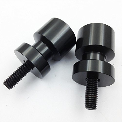 XKH- Black Flat Swingarm Spools No logo 8mm Thread Compatible with Suzuki GSXR 750 1992-2011/ GSXR 1000 2001-2012/ GSXR 1100 1992-1998/ GSXR 600 1992-2012/ TL1000R 1998-2003 [B00Y44K1GG]