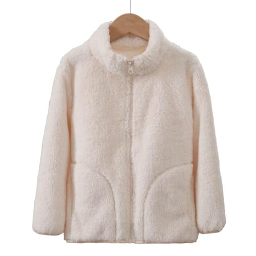 Boys Girls Fluffy Plush Jacket Full Zip Open Front Fuzzy Outwear Casual Comfortable Sports Outdoor Sweatshirt Outwear2