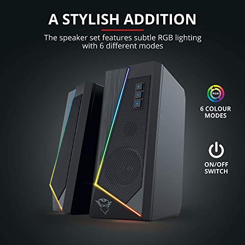 Gaming Set di Altoparlanti PC GXT 609 Zoxa Casse PC, Speakers, 6 Modalità di illuminazione RGB & GXT 835 Azor Tastiera Illuminata - Casse per PC - Immagine 3