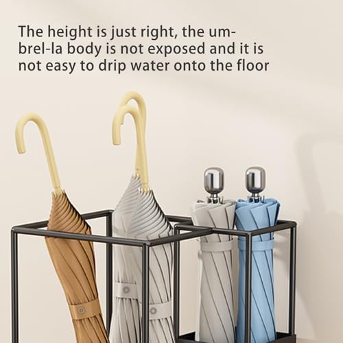Large Capacity Metal Umbrella Stand Modern Design for Home & Office Indoor Use Square Commercial Umbrella Holder Stylish and Umbrella