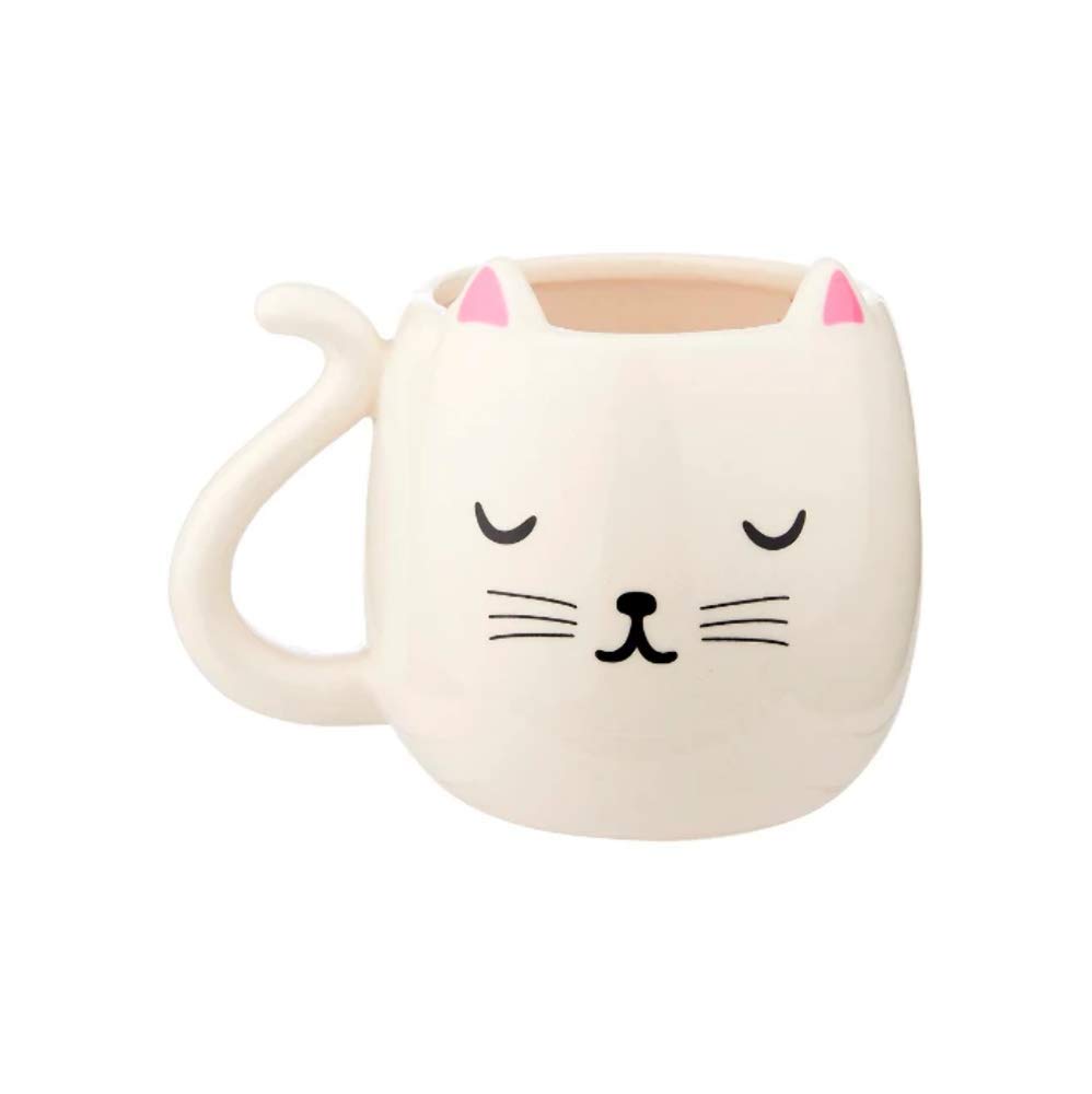 Sass & Belle Cat’s Whiskers – Mini Vaso In Ceramica A Forma Di Gatto, Bianco, Per Piante Grasse E Fiori