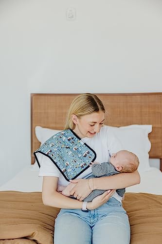Image of Copper Pearl Premium Baby Burp Cloths - 3-Pack Large Cotton Burp Cloths, Extra Soft Spit Up Rags with 3 Absorbent Layers, Perfect for Baby Boy Gifts (21 inch x 10 inch Size, Bridger Set)