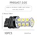 Eponcia 3157 LED Bulb, White 5050-18SMD 3157 LED Brake Reverse Tail Light Bulb, Super Bright 3156 T25 Switchback Light Taillight Bulbs Backup Reversing Turn Signal Wedge Base Lamp Replacement（10PCS）