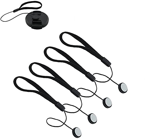 PYXEL STUDIO 4x Lens Cap Keeper Holder String Rope Compatible with Canon Nikon Sony Pentax Fujifilm Panasonic Samsung for All Slr Dslr Cameras and Lenses