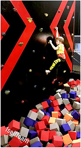 Isellfoam Foam Pits Cubes/Blocks 108 Pcs. (White) 4"X4"X4" (1536) Pit Foam Blocks/Cubes For Skateboard Parks, Gymnastics Companies, And Trampoline Arenas #TOP2