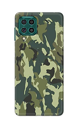 Image of Printed Hard Back Cover Case for Samsung Galaxy F62 | Samsung Galaxy M62 Back Cover (Green Army Camouflage) -1803