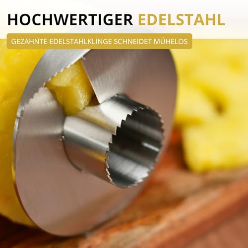 Foto von Westmark Ananasschneider/-entkerner Edelstahl, ø 8,5 cm, Rostfreier Edelstahl/Kunststoff, Silber/Schwarz, 51692260