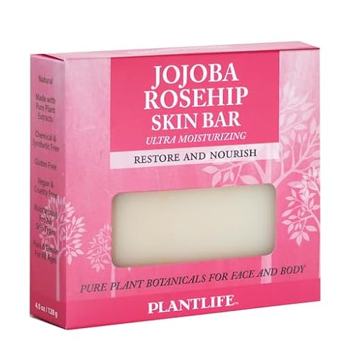 Plantlife Jojoba Rosehip Bar Soap - Moisturizing And Soothing Soap For Your Skin - Hand Crafted Using Plant-Based Ingredients - Made In California 4Oz Bar #TOP7