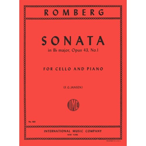 Romberg - Sonata In B-flat Major Op. 43 No. 1, for Cello and Piano