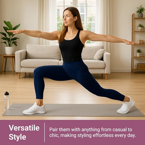 image for SATINA High Waisted Leggings for Women - Capri, Full Length, Fleece an