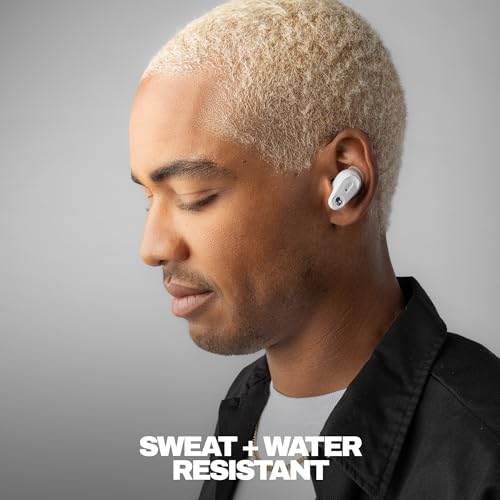 Image of Skullcandy Method 360 ANC Wireless Earbuds, Sound by Bose, Bluetooth Headphones, Premium Noise Cancelling, Up to 40 Hrs Battery, Sweat and Water Resistant, Microphone for iPhone Android - Bone