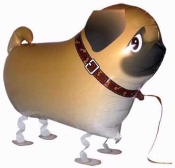 Pug Walking Pet Dog Birthday Party Balloon Airwalker Boy Girl Gift by Cartoon Balloons