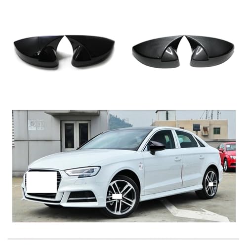 Capot de rétroviseur pour A3 S3 8V RS3 2013-2019 coque noire carbone - 3