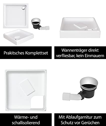 Duschwanne AquaSu Acryl-Brausewannen-Set Pro