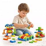 Blocos de Montar Educativos 52 Peças – Brinquedo Criativo Infantil – Estimule Criatividade, Lógica e Coordenação Motora - Creative Block