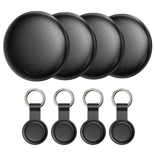GPS Tracker Android Tag 4-Pack - Schlüsselfinder KeyFinder kompatibel mit Google Mein Gerät Finden APP (Android NUR),Bluetooth Smart Tag für Geldbörse,Gepäck,Brieftasche,Austauschbare Batterie