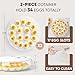 77L 2-Pack Deviled Egg Container with Lid – 34-Egg Platter with Handle, Stackable & Portable Carrier for Parties, Holidays, Camping, and Fridge Storage