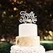HappyPlywood Finally Mr and Mrs Wedding Cake topper Cake Decorating Supplies Gold Silver Black White Mirror (width 5