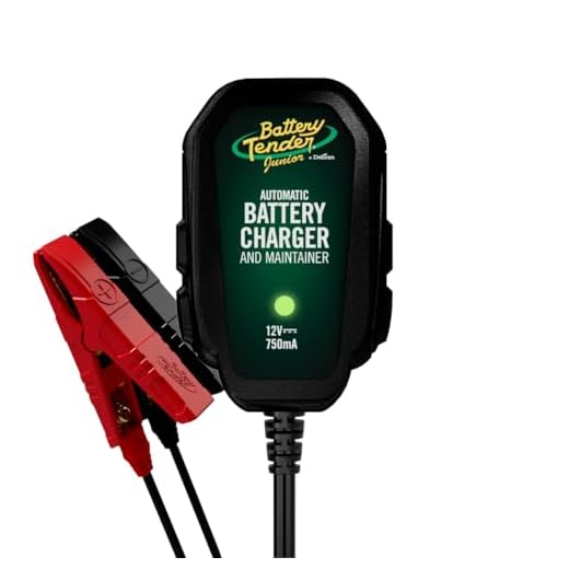 Battery Tender Junior Charger and Maintainer: Automatic 12V Powersports Battery Charger and Maintainer for Motorcycle, ATVs, and More - Smart 12 Volt, 750mA Battery Float Chargers - 021-0123
