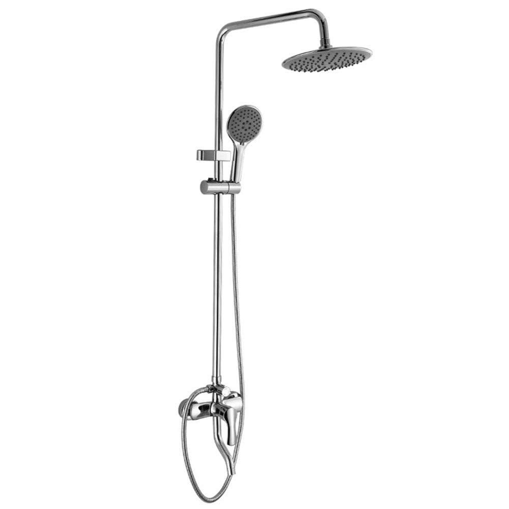 CWCQGH Shower Faucets Set Bath Bathtub Mixer Faucet Rainfall Shower Tap Bathroom Shower Head Wall Mounted Bathroom Mixer Chrome