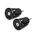 CYSKY Bar End Plugs Handlebar End Caps Handlebar Plugs Perfect for Most Bicycle Road Bike Mountain Bike BMX MTB Fixie (Aluminum, 2 Count) (Black)