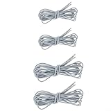 4 Pieces Elastic Cord Ropes with Molded Metal Ends for Recliner and Garden Sun Lounger Chairs, Strong and Stable Replacement Laces